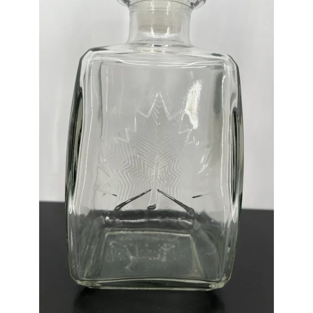 Vintage-John MacNaughton Co-Glass Bottle-‎ Canada-Liquor Decanter-Made in USA